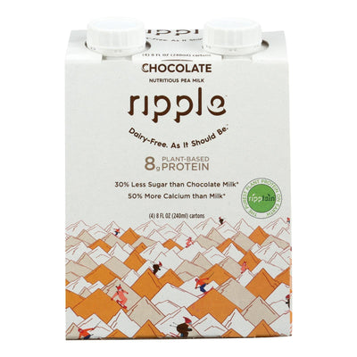 Ripple Foods Ripple Aseptic Chocolate Plant Based With Pea Protein - Case Of 4 - 4/8 Fz - Orca Market