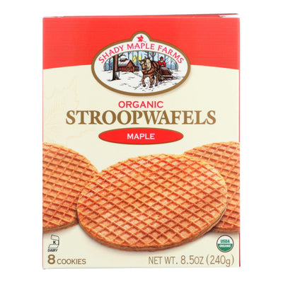 Shady Maple Farms Organic Maple Waffle Cookie - Case Of 8 - 8.5 Oz. - Orca Market