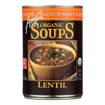 Amy's - Organic Low Sodium Lentil Soup - Case Of 12 - 14.5 Oz - Orca Market