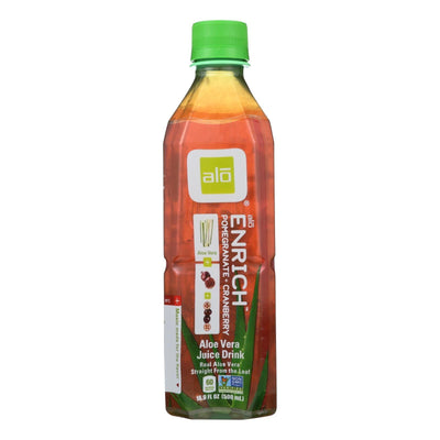 Alo Original Enrich Aloe Vera Juice Drink - Pomegranate And Cranberry - Case Of 12 - 16.9 Fl Oz. - Orca Market