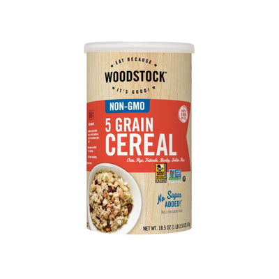 Woodstock Non-gmo 5 Grain Cereal - Case Of 12 - 18.5 Oz - Orca Market