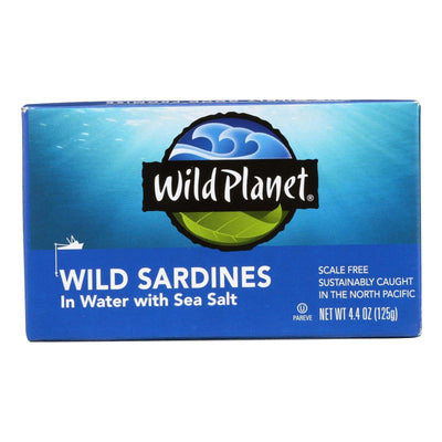 Wild Planet Wild Sardines In Spring Water - Case Of 12 - 4.375 Oz. - Orca Market