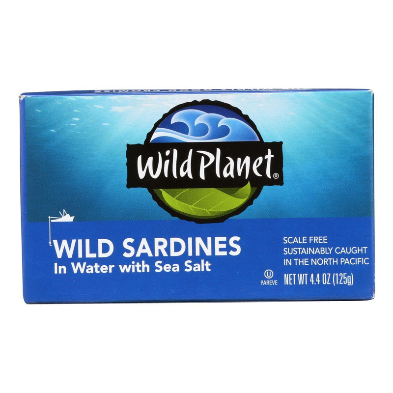 Wild Planet Wild Sardines In Spring Water - Case Of 12 - 4.375 Oz. - Orca Market