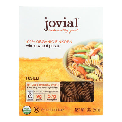 Jovial - Pasta - Organic - Whole Grain Einkorn - Fusilli - 12 Oz - Case Of 12 - Orca Market