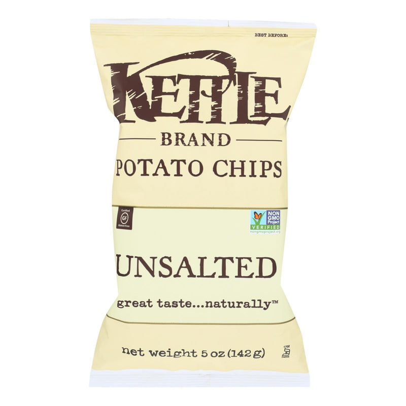 Kettle Brand Potato Chips - Unsalted - Case Of 15 - 5 Oz. - Orca Market