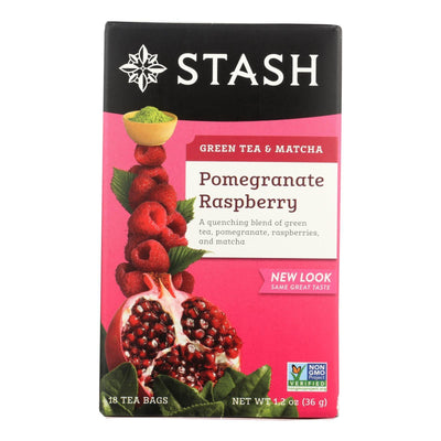 Stash Pomegranate Raspberry Green Tea With Matcha - 18 Tea Bags - Case Of 6 - Orca Market