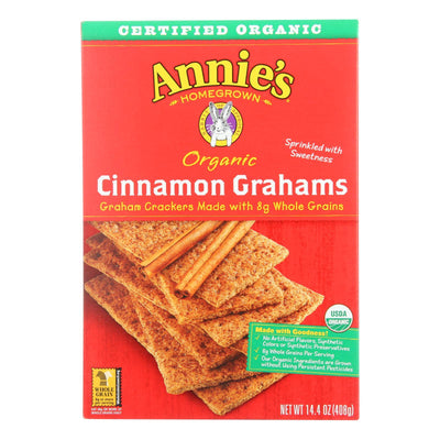 Annie's Homegrown Organic Cinnamon Graham Crackers - Case Of 12 - 14.4 Oz. - Orca Market