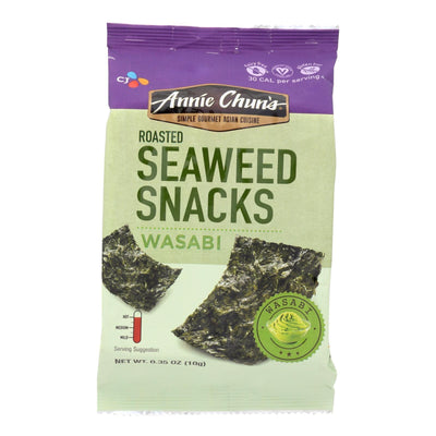 Annie Chun's Seaweed Snacks Roasted Wasabi - Case Of 12 - 0.35 Oz. - Orca Market