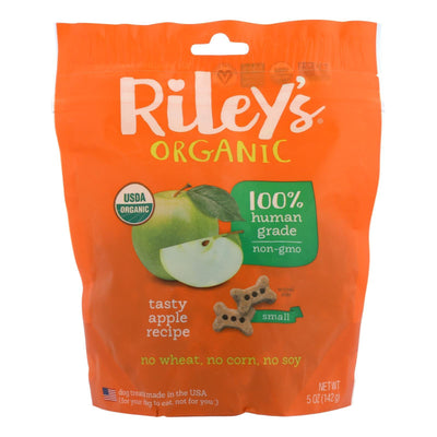 Riley's Organics Organic Dog Treats, Apple Recipe, Small - Case Of 6 - 5 Oz - Orca Market