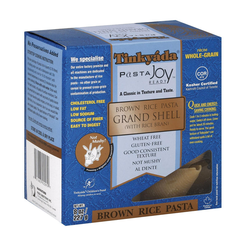 Tinkyada Brown Rice Pasta - Grand Shell - Case Of 12 - 8 Oz - Orca Market