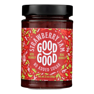 Good Good - Jam Strawberry No Sugar - Case Of 6-12 Oz - Orca Market