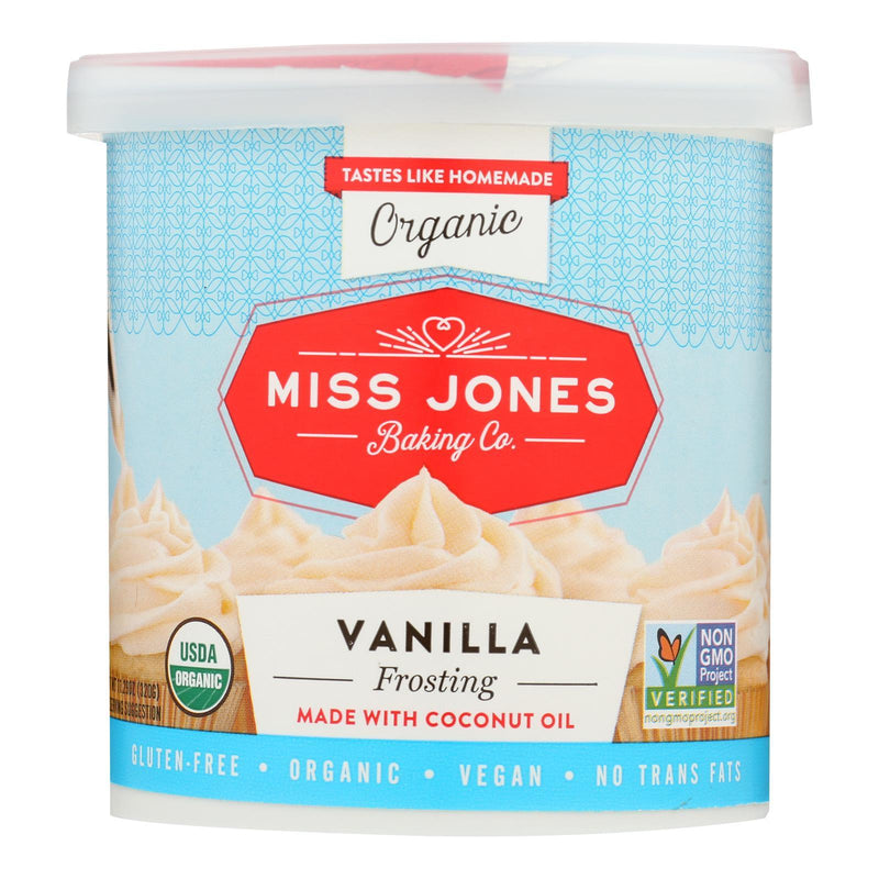 Miss Jones Baking Organic Frosting - Vanilla Buttercream - Case Of 6 - 320 Gram - Orca Market