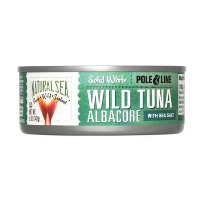 Natural Sea Wild Albacore Tuna, Salted, Solid White - Case Of 12 - 5 Oz - Orca Market