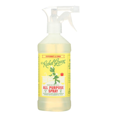 Rebel Green All Purpose Spray - Peppermint Lemon - Case Of 4 - 16 Fl Oz - Orca Market