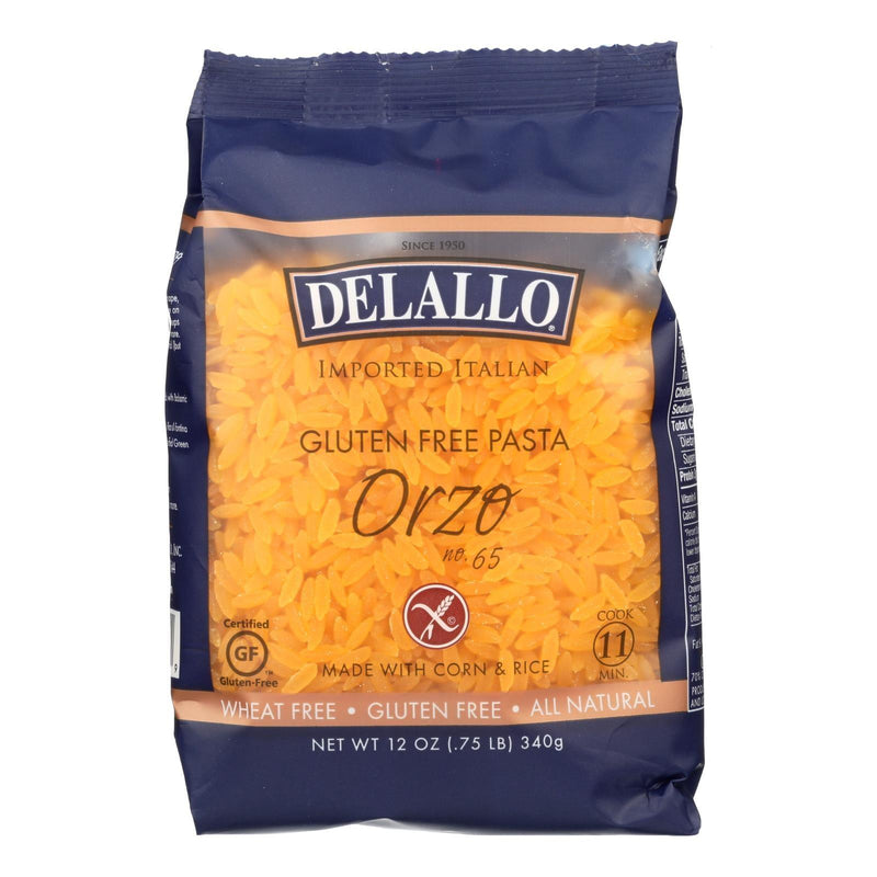 Delallo Gluten-free Orzo Pasta - Case Of 12 - 12 Oz - Orca Market