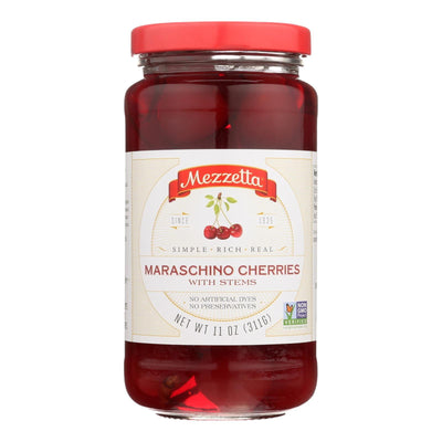 Mezzetta's Maraschino Cherries With Stems - Case Of 6 - 11 Oz - Orca Market