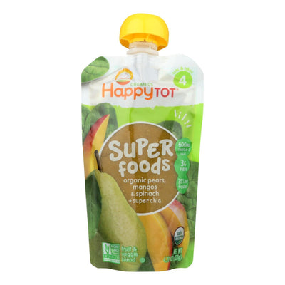 Happy Baby Happytot Organic Superfoods Spinach Mango And Pear - 4.22 Oz - Case Of 16 - Orca Market