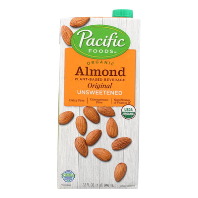 Pacific Natural Foods Almond Original - Unsweetened - Case Of 12 - 32 Fl Oz. - Orca Market