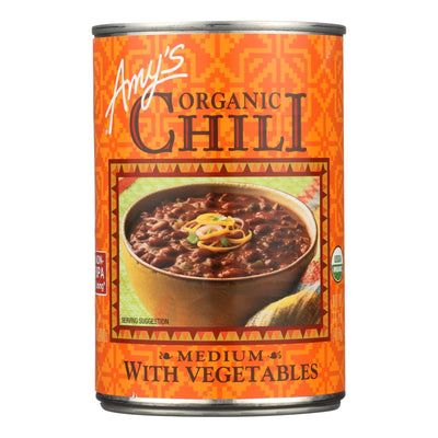 Amy's - Organic Medium Chili With Veggies - Case Of 12 - 14.7 Oz - Orca Market