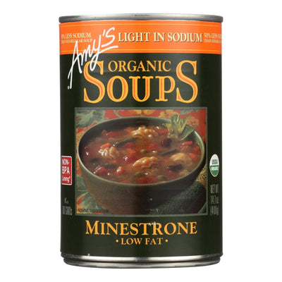 Amy's - Organic Low Sodium Minestrone Soup - Case Of 12 - 14.1 Oz - Orca Market