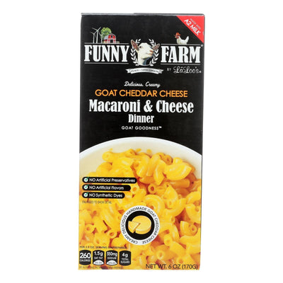 Funny Farm By La Loo's Goat Cheddar Cheese Macaroni & Cheese Dinner - Case Of 8 - 6 Oz - Orca Market