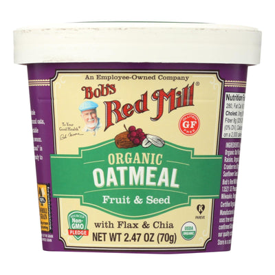 Bob's Red Mill - Oatmeal Cup - Organic Fruit And Seed - Gluten Free - Case Of 12 - 2.47 Oz - Orca Market