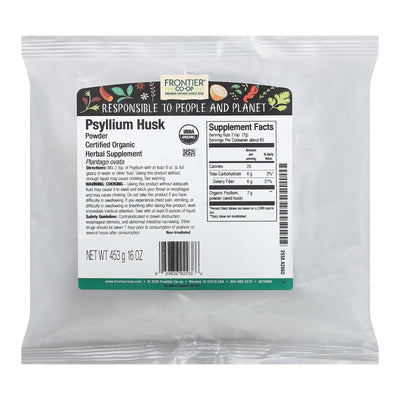 Frontier Herb Organic Psyllium Seed Husk Powder - Single Bulk Item - 1lb - Orca Market