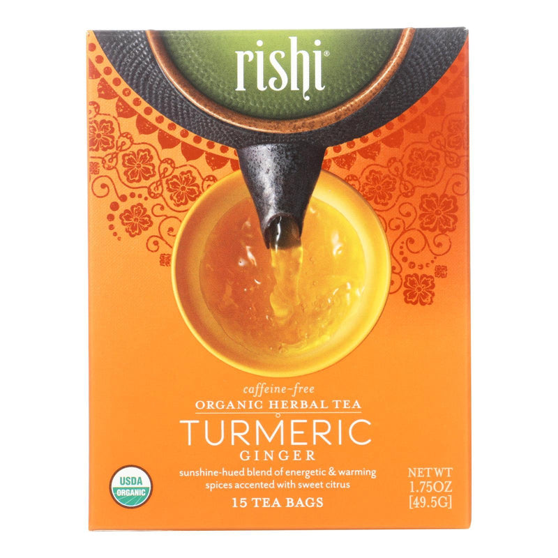 Rishi Tea Bag - Turmeric Ginger - Case Of 6 - 15 Bags - Orca Market