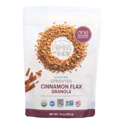 One Degree Organic Foods Cinnamon Flax Granola - Sprouted Oat - Case Of 6 - 11 Oz. - Orca Market