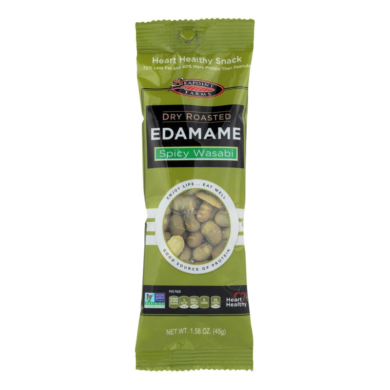 Seapoint Farms Edamame - Dry Roasted - Spicy Wasabi - 1.58 Oz - Case Of 12 - Orca Market