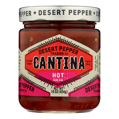 Desert Pepper Trading Cantina Salsa - Hot Red - Case Of 6 - 16 Oz - Orca Market