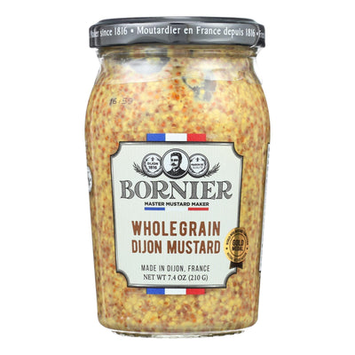 Bornier - Mustard - Whole Grain - Case Of 6 - 7.4 Oz. - Orca Market