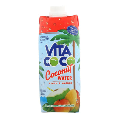 Vita Coco Coconut Water - Peach And Mango - Case Of 12 - 500 Ml - Orca Market