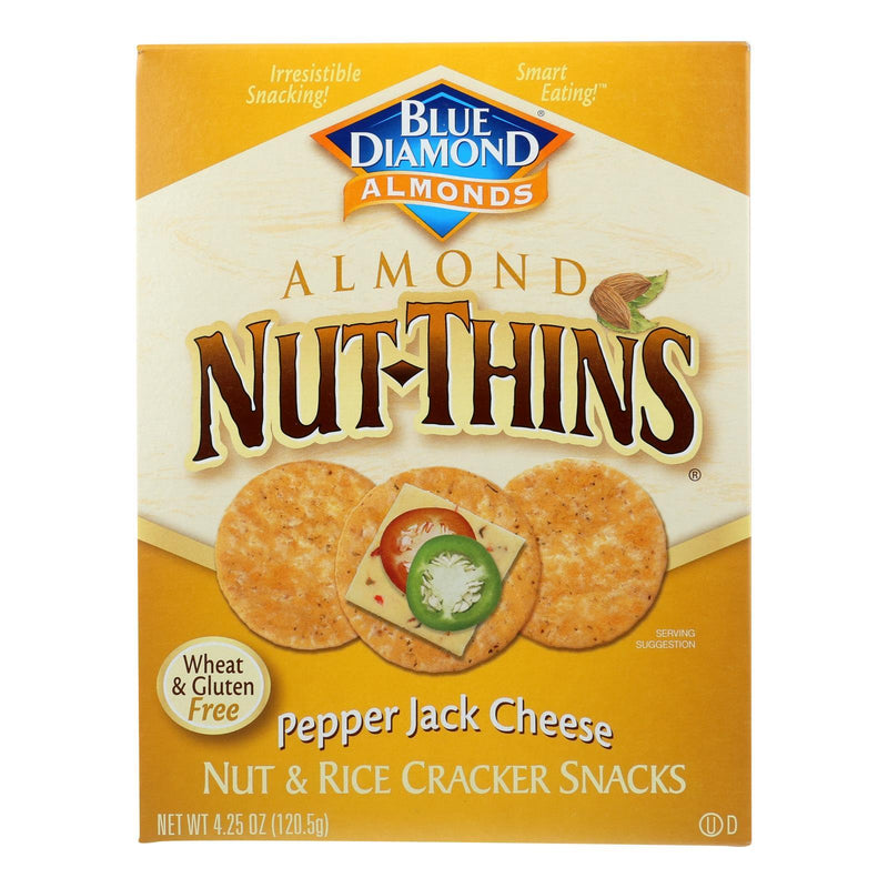 Blue Diamond - Nut Thin Crackers - Pepper Jack - Case Of 12 - 4.25 Oz. - Orca Market