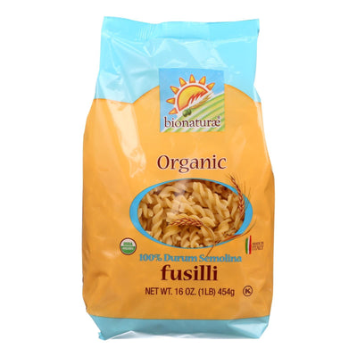 Bionaturae Pasta - Organic - 100 Percent Durum Semolina - Fusilli - 16 Oz - Case Of 12 - Orca Market