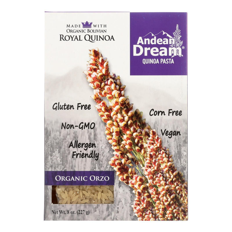 Andean Dream Gluten Free Organic Orzo Quinoa Pasta - Case Of 12 - 8 Oz. - Orca Market