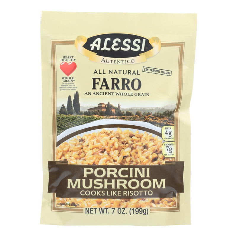 Alessi - Farro Porcini Mushroom - Case Of 6 - 7 Oz - Orca Market