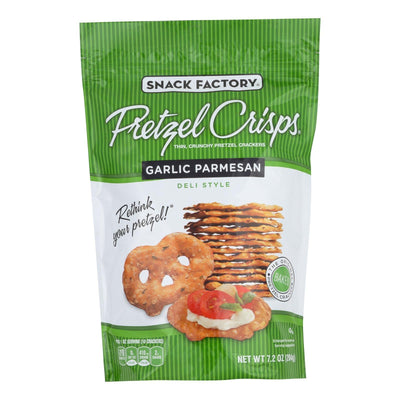 Snack Factory Garlic Parmesan Pretzel Crisps - Case Of 12 - 7.2 Oz - Orca Market