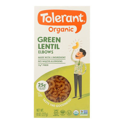 Tolerant Green Lentil Pasta - Elbows - Case Of 6 - 8 Oz. - Orca Market