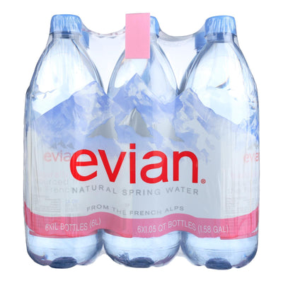 Evians Spring Water Spring Water - Plastic - Case Of 2 - 6/1 Ltr - Orca Market