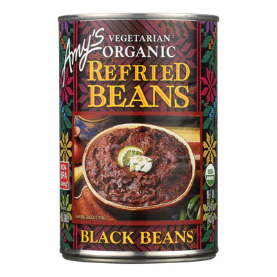 Amy's - Organic Refried Black Beans - Case Of 12 - 15.4 Oz. - Orca Market