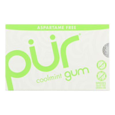 Pur Gum - Coolmint - Aspartame Free - 9 Pieces - 12.6 G - Case Of 12 - Orca Market