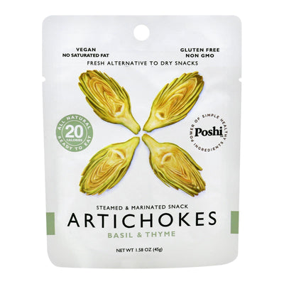 Poshi - Snack Artichokes Marinated Vegetable - Case Of 10 - 1.58 Oz - Orca Market