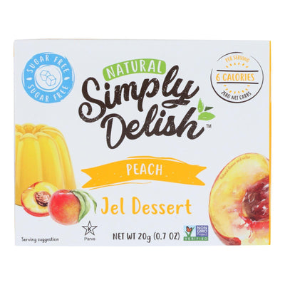 Simply Delish Jel Dessert - Peach - Case Of 6 - 1.6 Oz. - Orca Market