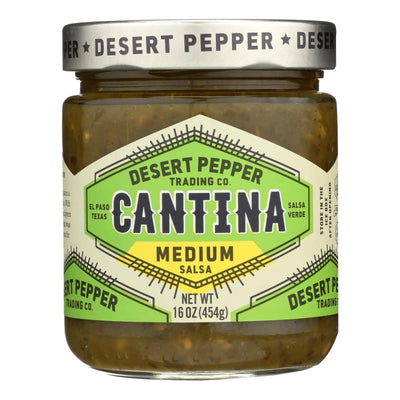 Desert Pepper Trading - Salsa - Cantina - Med - Green - Case Of 6 - 16 Oz - Orca Market