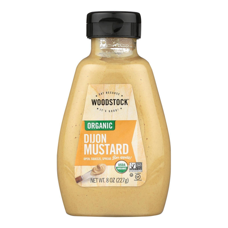 Woodstock Organic Dijon Mustard - Case Of 12 - 8 Oz - Orca Market