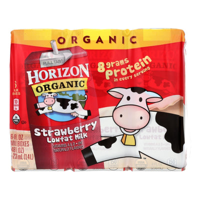 Horizon Organic Dairy Low-fat Milk - Strawberry - Case Of 3 - 8 Fl Oz. - Orca Market