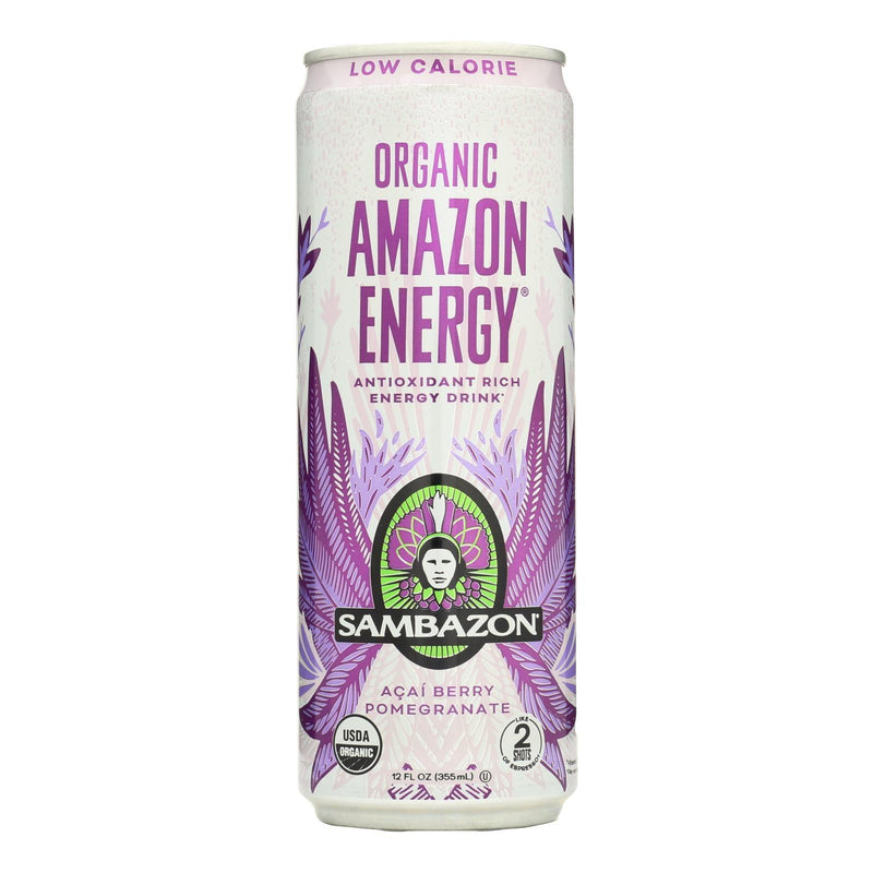 Sambazon Organic Amazon Energy Drink - Low Calorie - Case Of 12 - 12 Fl Oz - Orca Market