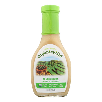 Organic Ville Miso Ginger Organic - Vinaigrette - Case Of 6 - 8 Fl Oz. - Orca Market