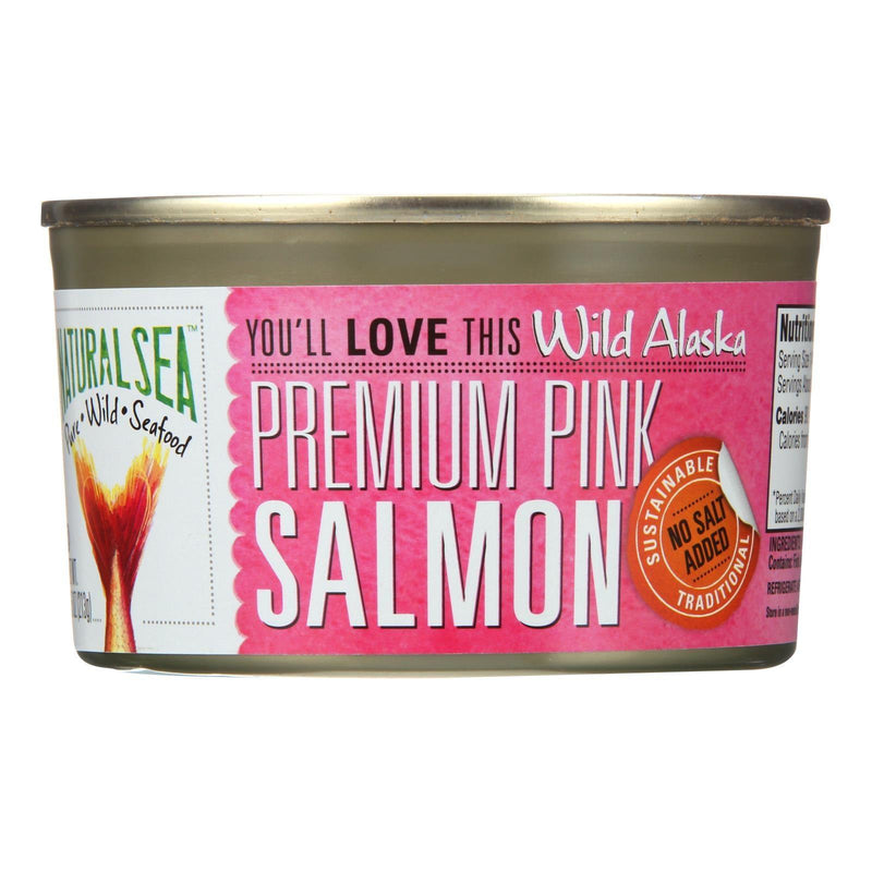 Natural Sea Wild Pink Salmon, Unsalted - Case Of 12 - 7.5 Oz - Orca Market